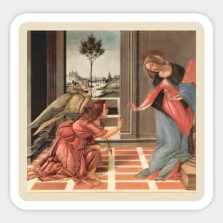 Annunciation by Sandro Botticelli Sticker